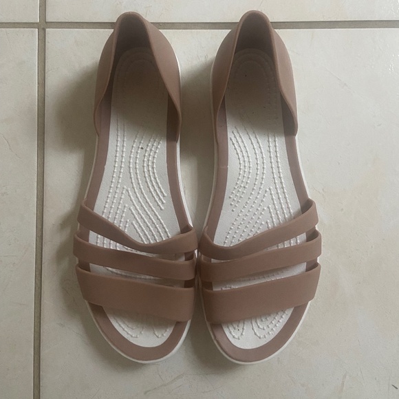 Emery Rose Minimalist Open Toe Sandals Tan - Picture 2 of 3